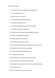 English Grammar Mistake Correction Exercise