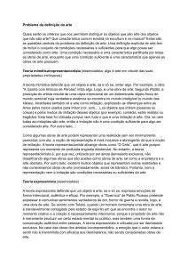 Problema da Defini&ccedil;&atilde;o da Arte: Teorias e Cr&iacute;ticas