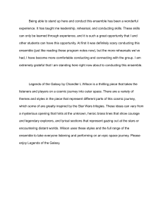 Program Note: Legends of the Galaxy Ensemble Performance