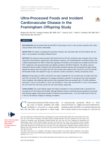 Ultra-Processed Foods and Cardiovascular Disease: Framingham Study