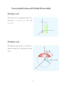 Electromagnetic Fundamentals Vector Calculus Problems Sheet #2 Solutions