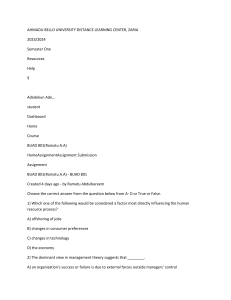 BUAD 801 Management Assignment Questions