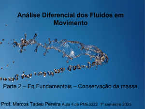An&aacute;lise Diferencial dos Fluidos em Movimento