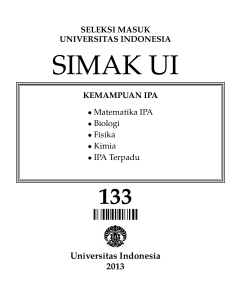 Soal SIMAK UI 2013 Universitas Indonesia