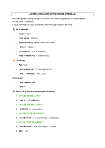 English Lesson Handout: Basic Vocabulary for Introductions and Personal Info