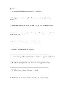 Grammar Exercise Worksheet with 10 Questions