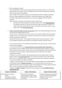 Economics: Globalisation, Balance of Payments, Exchange Rates