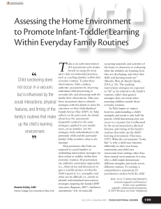Assessing Home Environment for Infant-Toddler Learning