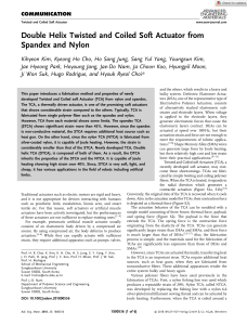 Double Helix Twisted and Coiled Soft Actuator from Spandex and Nylon
