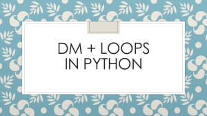 DM + Loops in Python: A Beginner's Guide