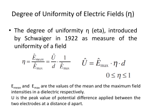 Degree of Uniformity of Electric Fields (&eta;) - Dielectric Stress & Breakdown