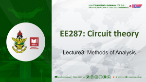 EE287 Circuit Theory Lecture 3: Nodal Analysis