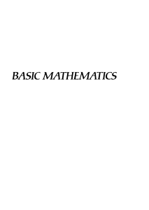 Basic Mathematics Textbook by Serge Lang
