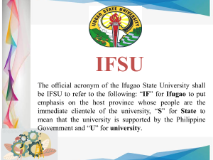 Ifugao State University (IFSU) - Acronym, Logo, Vision, Mission