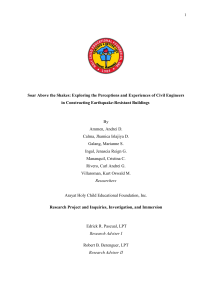Earthquake-Resistant Buildings: Civil Engineers' Perceptions & Experiences