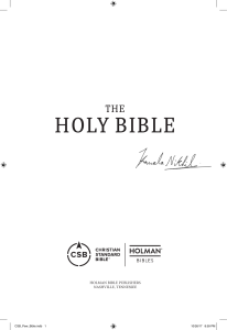 CSB Pew Bible: Christian Standard Bible Translation