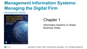 Management Information Systems: Global Business Today Chapter 1