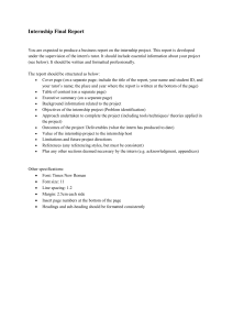 Internship Final Report Template