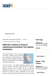 IGEM/TD/13 Edition 3: Pressure Regulating Installations
