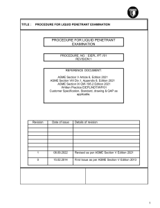 Liquid Penetrant Examination Procedure