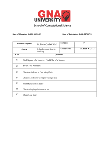 M.Tech Cyber Law Security Auditing Programming Questions