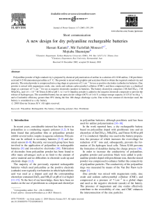 Dry Polyaniline Rechargeable Battery Design