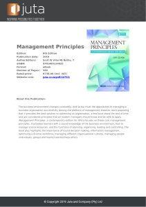 Management Principles: A Contemporary Edition for Africa (6th Ed)