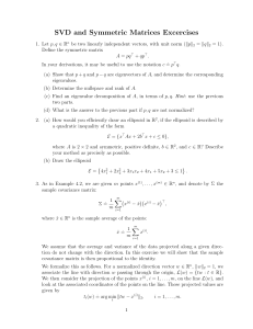 SVD and Symmetric Matrices Exercises: Linear Algebra Problems