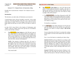 Rejecting God&rsquo;s Will for My Will - 1 Samuel Sermon