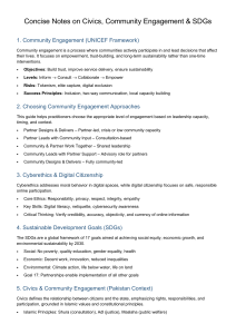 Concise Notes on Civics, Community Engagement & SDGs