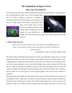 Limitations of Space Travel: Why Can't We Find ET?