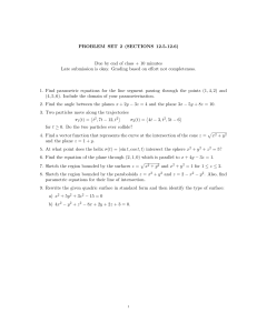 Calculus Problem Set 2: Sections 12.5-12.6