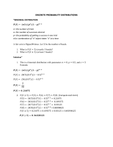 Discrete Probability Distributions: Binomial, Geometric, Poisson