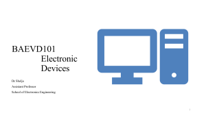 BAEVD101 Electronic Devices: BJT Non-Ideal Effects
