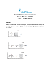 Dynamics of Structures Tutorial 2: Equations of Motion