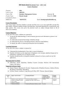 Database Management System Course Handout
