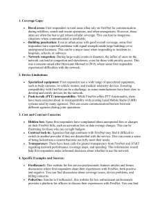 FirstNet Challenges for First Responders