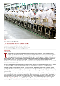 Life and Death in Apple's Forbidden City: Foxconn iPhone Factory
