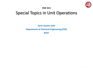 Mechanical Separation in Unit Operations - ChE 311 Lecture