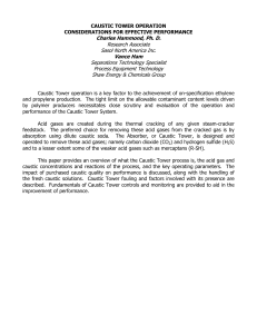 Caustic Tower Operation: Effective Performance Considerations
