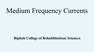 Medium Frequency Currents in Rehabilitation Science
