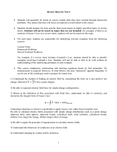 Physics Test 4 Review Sheet