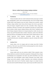 Tinjauan Artikel Jurnal tentang Analogi Arsitektur