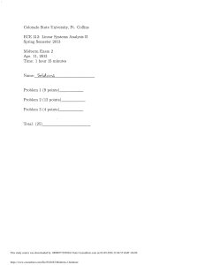 Colorado State University ECE 312 Midterm 2 Solutions 2013