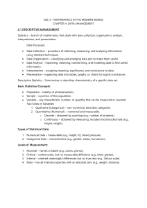GEC 3 Mathematics: Data Management Chapter