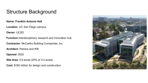 Franklin Antonio Hall Structure Background UC San Diego