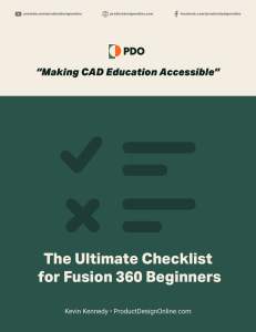 Ultimate Fusion 360 Beginners Checklist