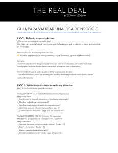 Gu&iacute;a para Validar una Idea de Negocio