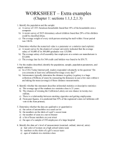 statistics notes