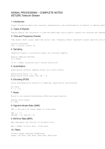 Signal Processing Complete Notes for Telecom Stream